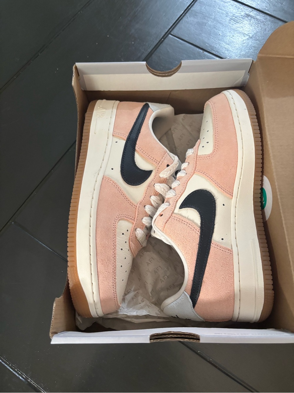 Nike Low-Top Pink Suede Sneakers with Black Swoosh